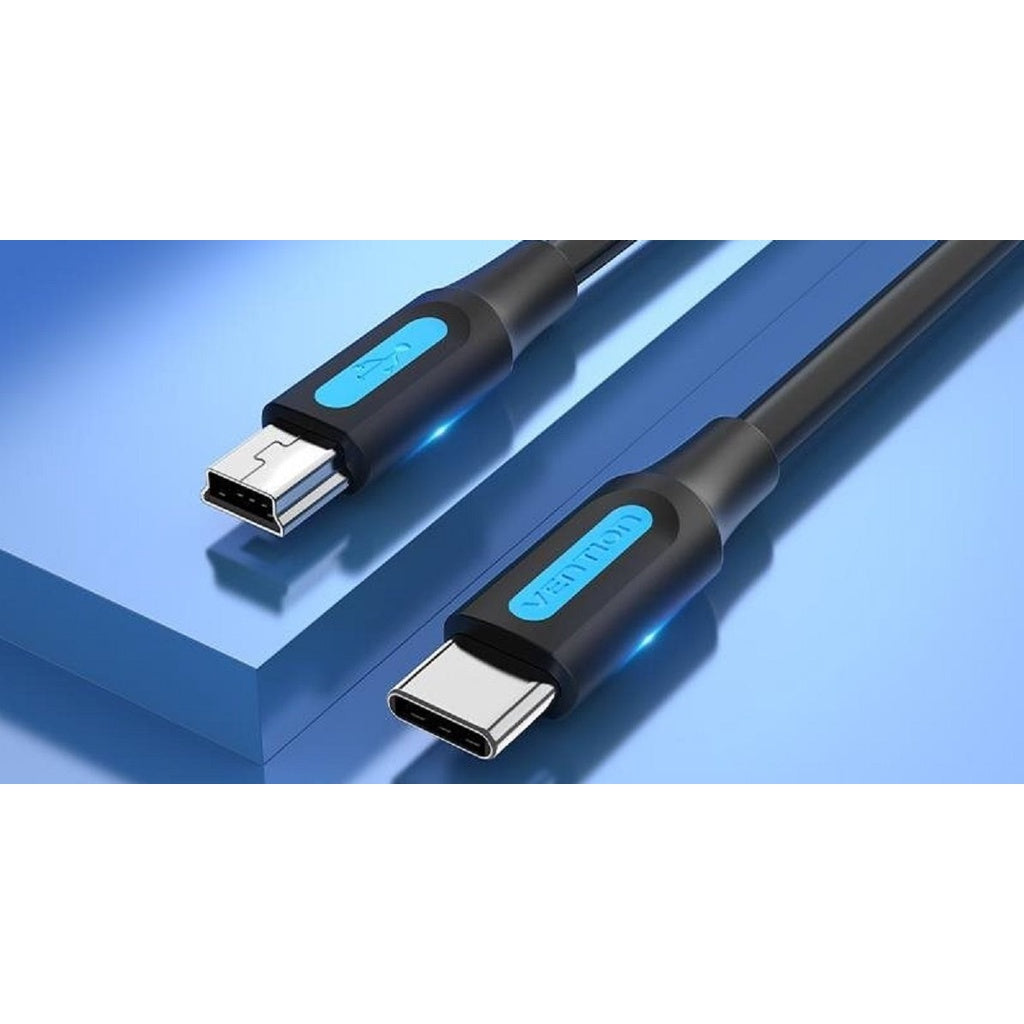 Vention USB 2.0 C Male to Mini-B Male 2A USB Cable 480Mbps (COW) (Available in Different Lengths)