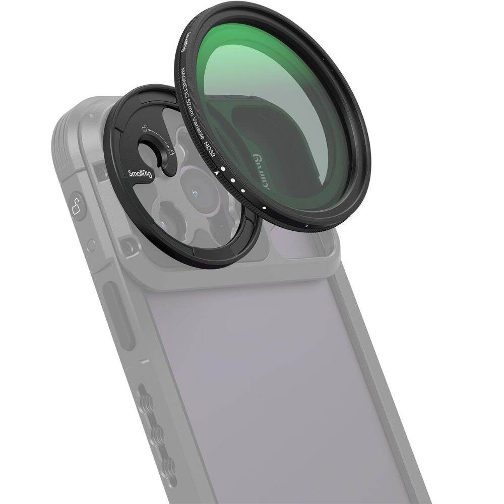 SmallRig MagEase 52mm Magnetic Filters & M-Mount Filter Adapter Ring for Compatible Smartphone Cases & Cages / Variable ND (ND2-32), CPL Polarizer, Black Mist 1/4 Diffusion Filters