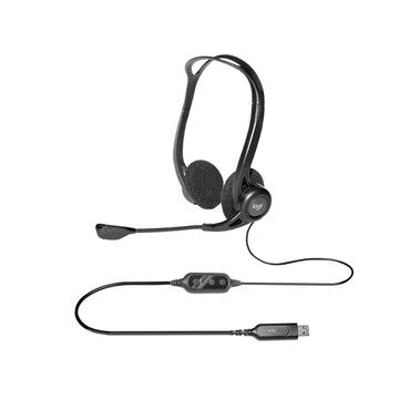 Logitech H370 USB Headset with Noise-Canceling Microphone, In-Line Control and Adjustable Headband