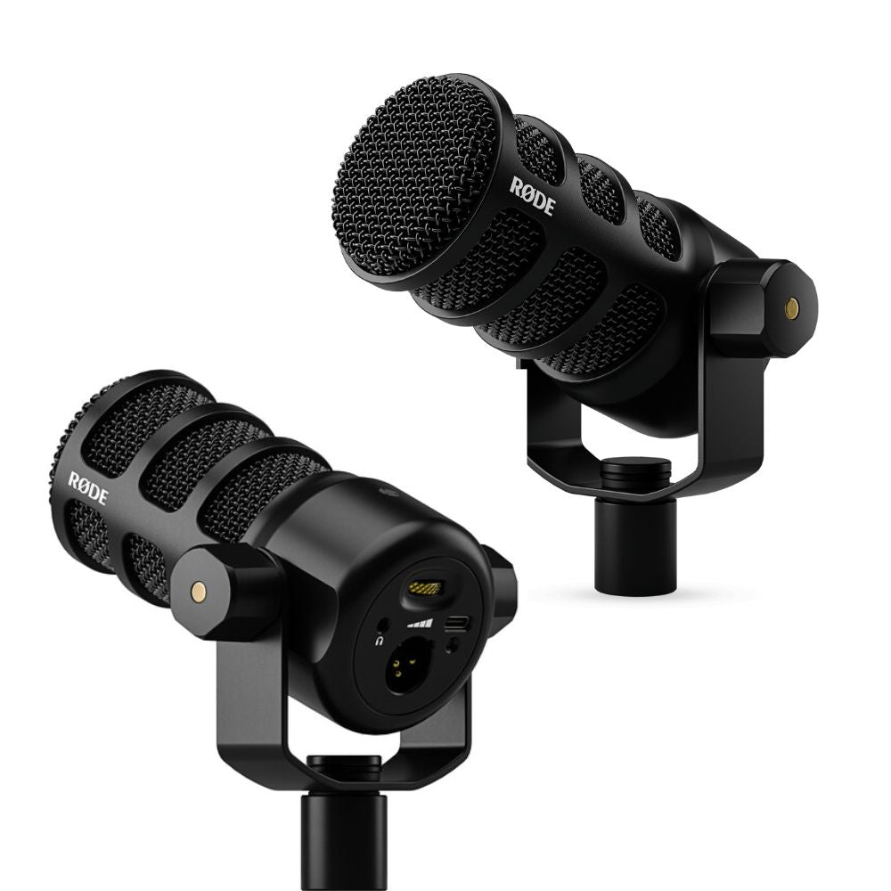 RODE PodMic USB Type-C / XLR 3-Pin Dymic Cardioid Broadcast Microphone with Volume Control, HG Revolution Preamps for Windows, Mac iOS Android and Podcasting Livestreaming