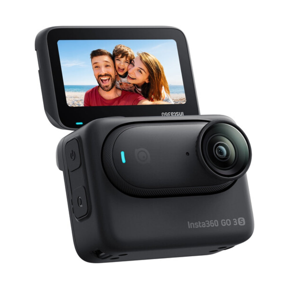 Insta360 GO 3S / GO 3 4K Tiny Waterproof Action Camera with 128GB / 64GB Built-In Memory Storage, Flip Screen Touch Display, Flow-State Image Stabilization, Voice Control 2.0, Magnetic Mounting System, Bluetooth and Wi-Fi Connectivity