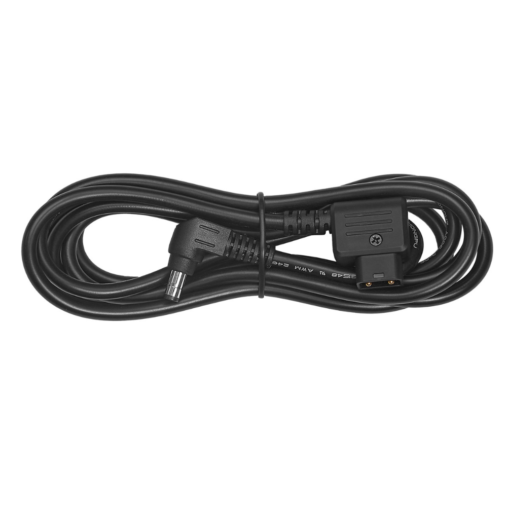 Godox D-Tap to Right Angle DC Male to Male V-Mount Power Source Connector Cable Shielded PVC for TP8R, TP4R, TP2R LED Tube Lights Studio Lighting Equipment | DT-C1
