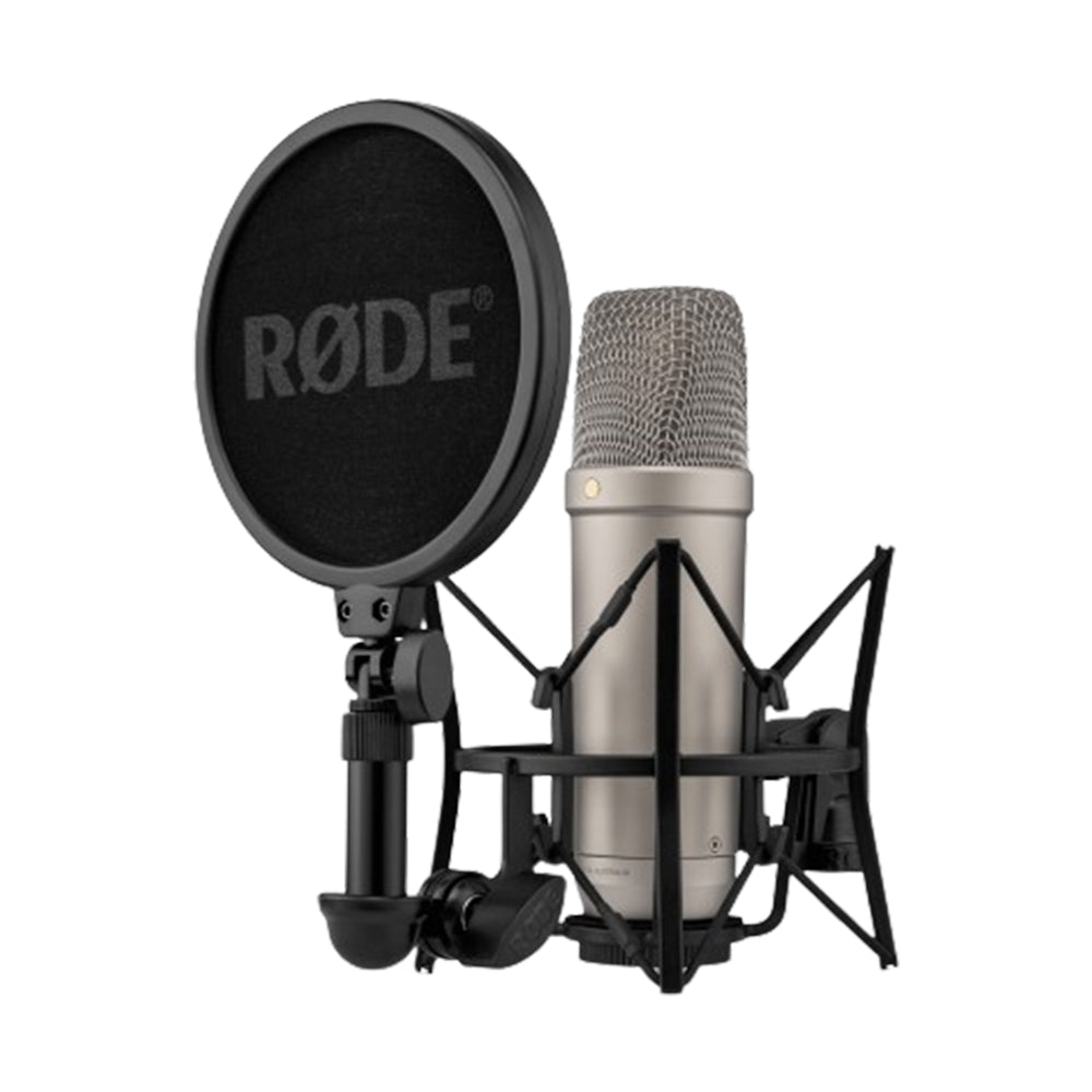 Rode NT1 5th Generation Cardioid Condenser Large Diaphragm Microphone with Analog XLR / Digital USB Type-C Dual Connect Ports, Revolution Preamp and On-board DSP for APHEX and USB Bus / Phantom Powered for Recording, Streaming, Podcasting | Silver, Black