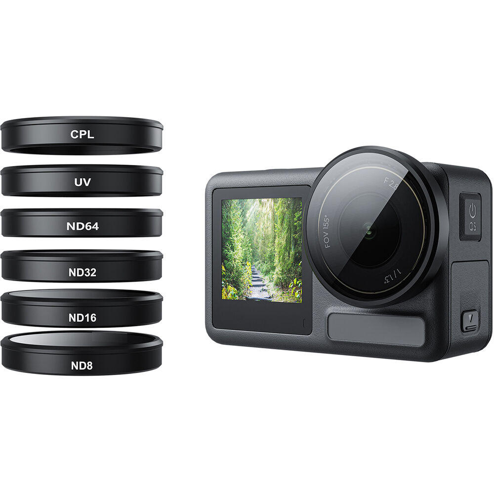 TELESIN DJI OSMO Action 5 PRO 5 4 3 Camera ND8 ND16 ND32 + CPL | ND64 | UV Lens Filter Kit