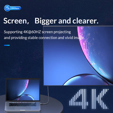 ORICO PD 100W 20Gbps 2-in-1 USB Type C Fast Charging Data Cable with 4K60 UHD Video for iPhone 15 Pro Max iPad MacBook SAMSUNG S24 S23 S22 Huawei Honor Xiaomi Realme OPPO Vivo Smartphone Tablet Laptop PC Computer Monitor Charger | ACC32