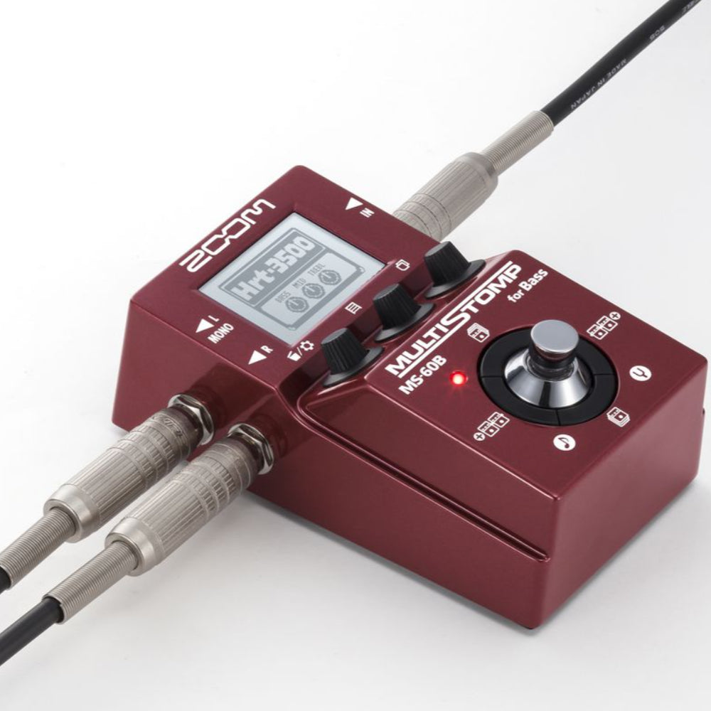 Zoom MS-60B EG MultiStomp Bass Guitar Effects Pedal with 58 Built-in Effects Tuner