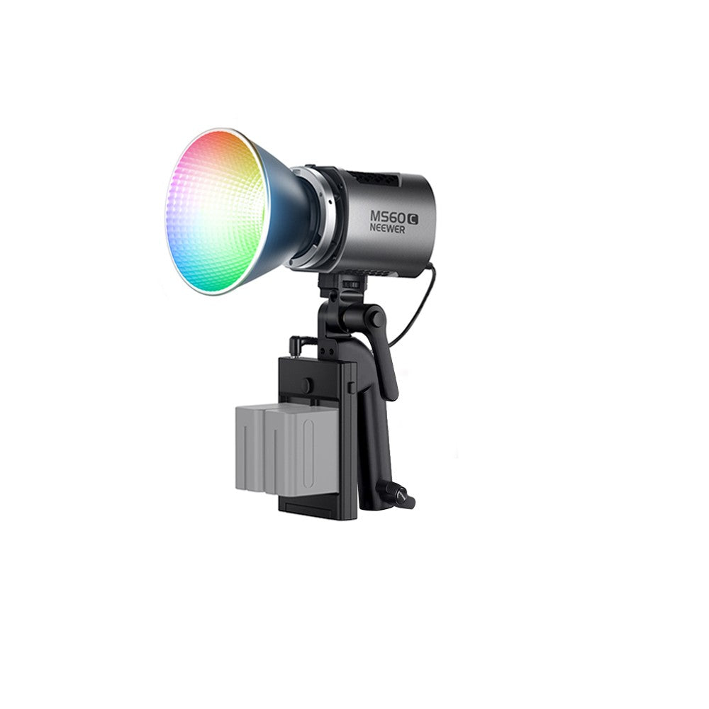 Neewer MS150 Bi-Color 130W / MS60 65W 2700K-6500K / RGBWW 3200K-5600K COB Portable Mini Compact LED Video Light with Color Temperature, Continuous Light Spotlight, 2.4G Apps Control, 12 Scene Effects