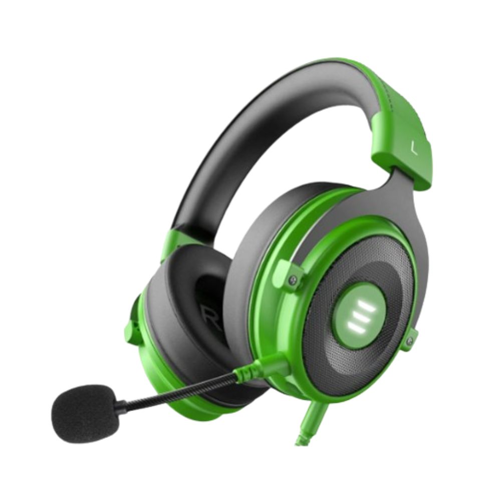 EKSA E900 Pro Virtual 7.1 Surround Sound Gaming Headset LED USB/3.5mm Wired Headphone With Mic Volume Control for Xbox PC Gamer | Black Red, Black Green, Yellow