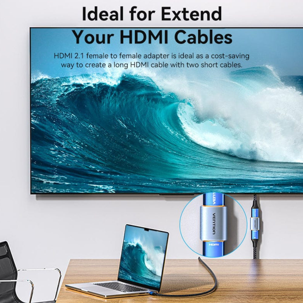 Vention 8K HDMI 2.1 Female to Female Coupler Connector with 48Gbps Transmission Speed and Backward Compatibility for PC Computer Laptop Smart TV Display Monitor Projector PS5/4/3 Gaming Console