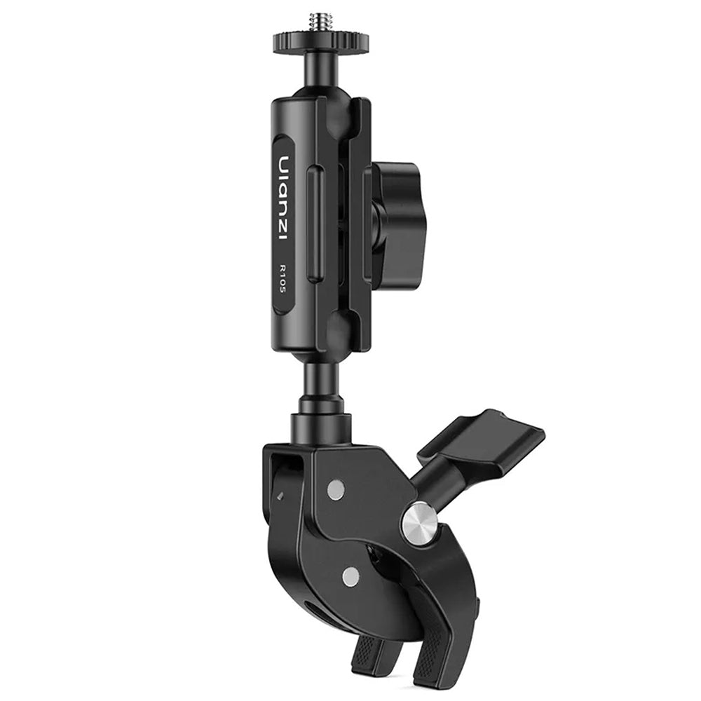 Ulanzi R105 Bicycle Rail Mount Y-Shaped Super Clamp with 360 Degree Dual Ball Head, 1/4" Screw & Action Camera Adapter for GoPro, Insta360, DSLR, Bike Handlebar | C057