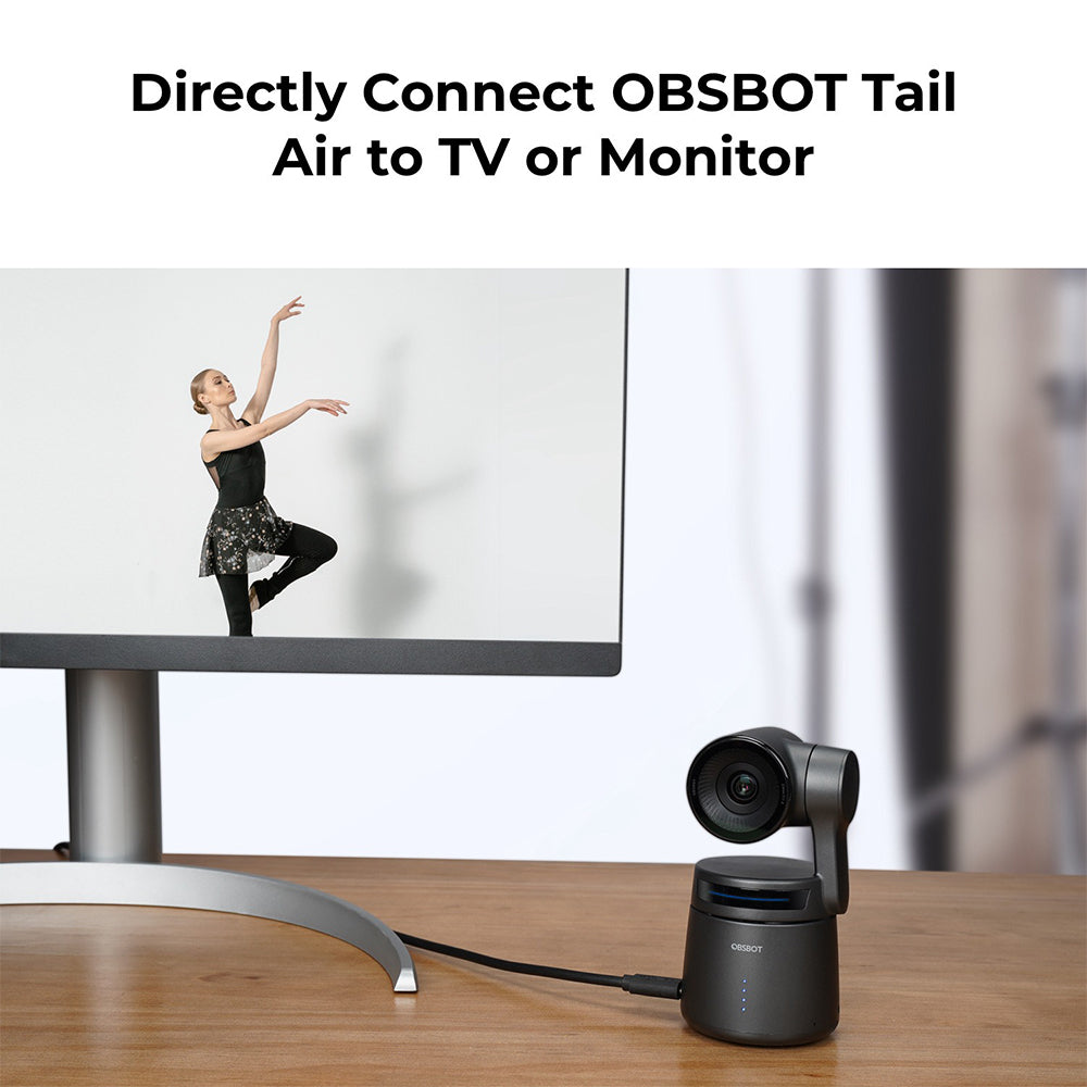 OBSBOT 1.5-Meters Micro-HDMI to HDMI Video Transmission Cable for Tail Air PTZ Streaming Web Camera with Ultra HD 4K High Quality Resolution