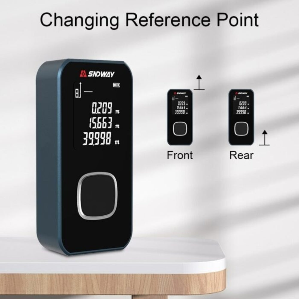 SNDWAY Mini Digital Rechargeable Laser Distance Meter with 40 Meters Measurement Range, LCD Screen Display, Multiple Measurement Unit & Functions for Industrial and Home Improvements - Measuring Tools & Rangefinders | SW-24A