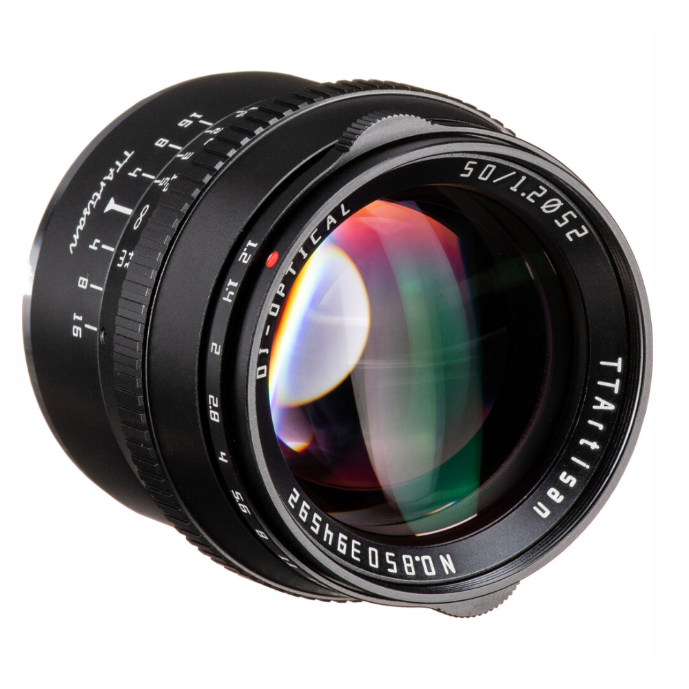 TTArtisan 50mm F/1.2 APS-C Format FUJIFILM X Mount Portrait Prime Lens Large Aperture Sonr Optic with Full Metal Body, MF Manual Focus, 19.2" Focus Distance, Clicked Aperture Ring for Smooth Bokeh & Low Light Photography | Black, Silver