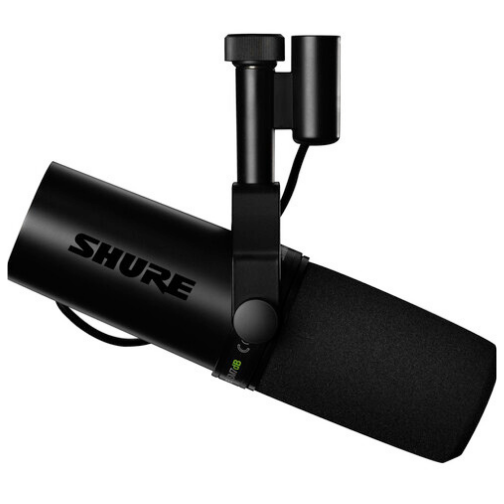Shure SM7dB Vocal Microphone with Built-In Preamp Dynamic Cardioid Mic for Podcasting, Broadcasting & Professional Voice-Over, Compatible with XLR Audio Interfaces & Mixers