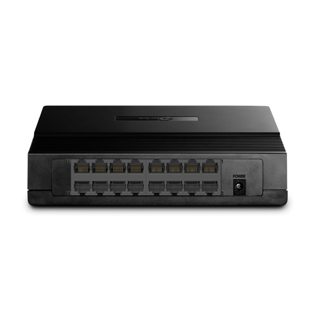 TP-Link 16 Port 10/100Mbps RJ45 Desktop / Rack Mountable Ethernet Switch with Auto Negotiation / MDI / MDIX, 802.3X Flow Control for Networking | TL-SF1016D, TL-SF1016DS