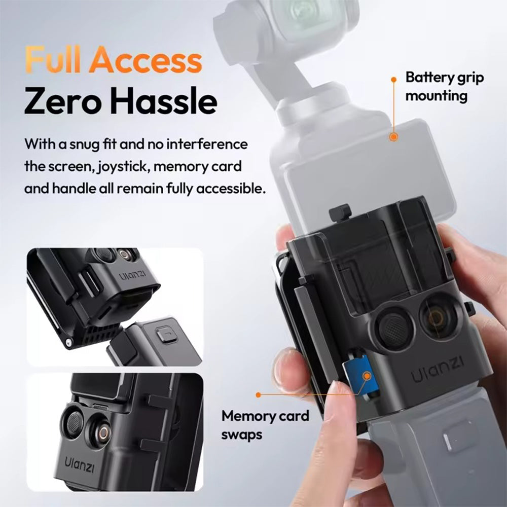Ulanzi PK15 DJI Osmo Pocket 3 Magnetic Mount with Cold Shoe Slot, 180-Degree Adjustable, Built-in Wrench, Quick Release Design – Ideal for Photography, Videography, Vlogging, Travel Accessory