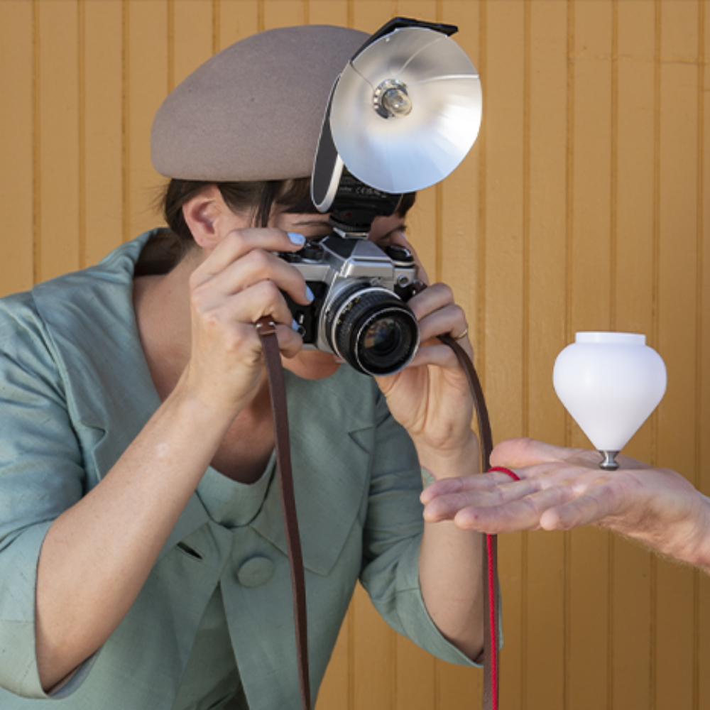 Godox Lux Senior Retro Camera Flash with Manual & Auto Modes, Collapsible Reflector, USB-C Port for Canon, Nikon, Fujifilm, Olympus, Sony Cameras - Available Colors