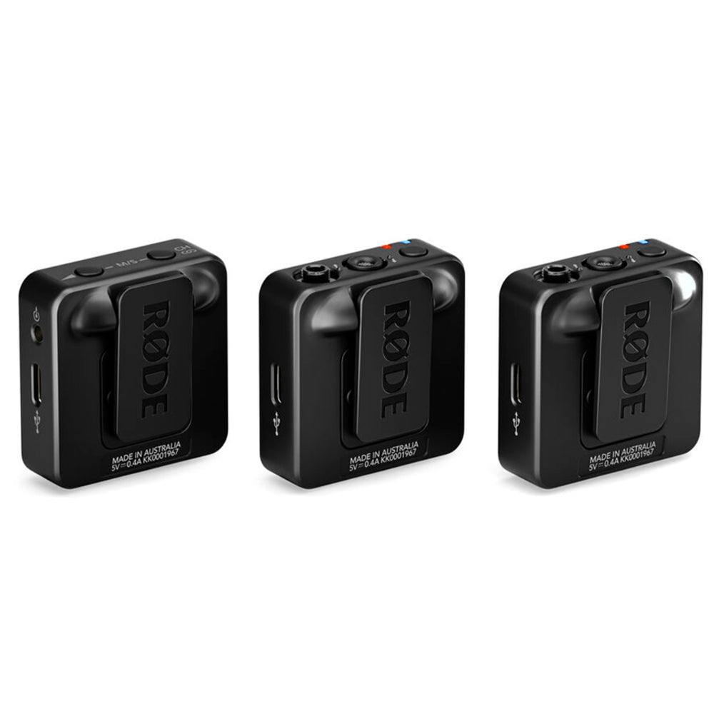 RODE Wireless GO Gen 3 / GO II (Dual TX + RX) Ultra-Compact Microphone with 2-Person Clip-On Transmitter, 2.4GHz Frequency, Intelligent GainAssist Technology for Smartphones, Cameras, Computers & Laptops