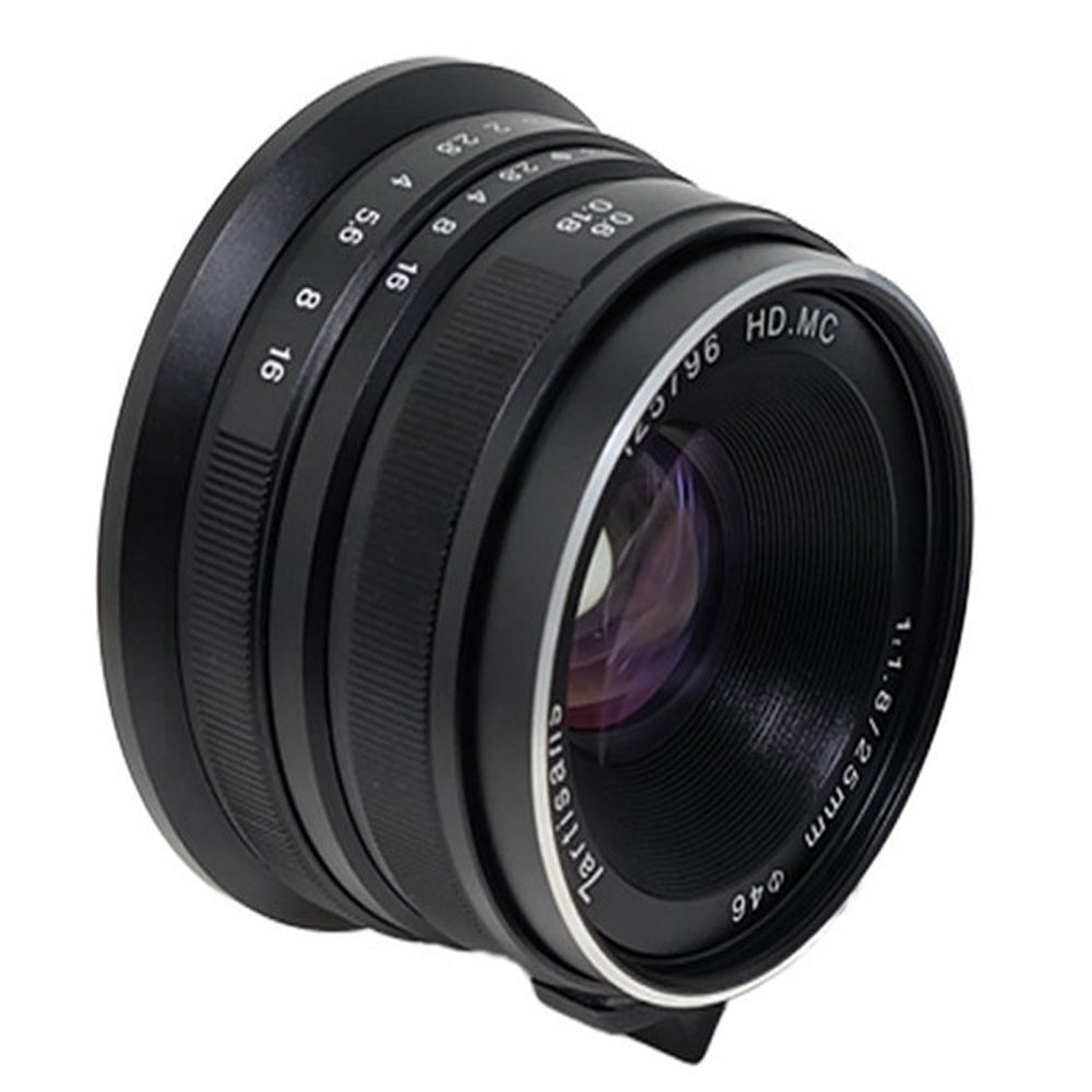 7Artisans 25mm F/1.8 APS-C Format M43 Micro Four Thirds Mount Compact Portrait Prime Lens MF Manual Focus for Mirrorless Cameras | Black Silver