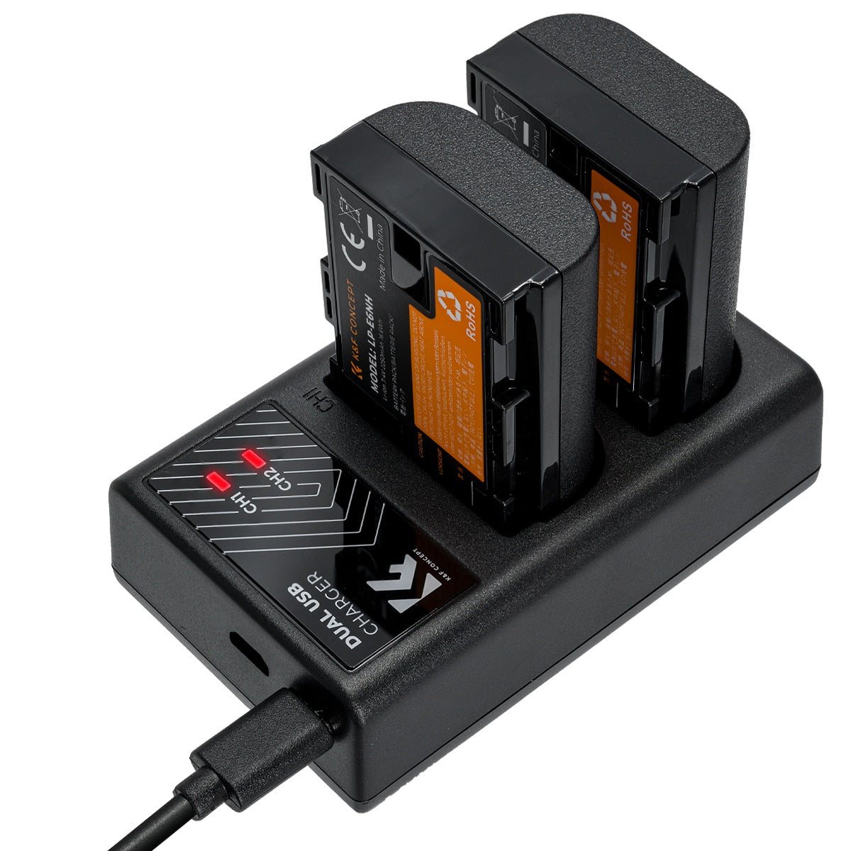 K&F Concept LP-E6 / LP-E6N / LP-E6NH 2250 - 2600mAh Camera Battery