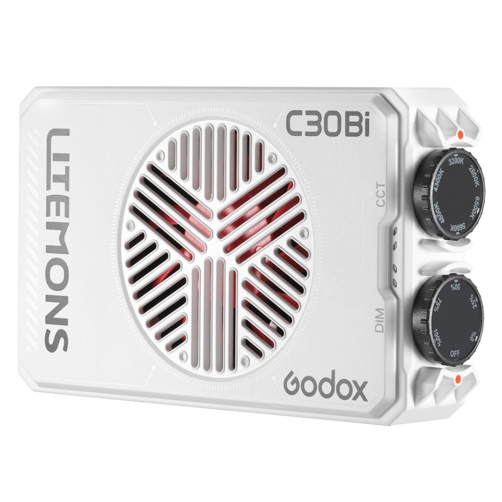 Godox Litemons C30BI Bi-Color Portable LED Light Panel with 2800~6500K CCT, 3300mAh Battery max 45Minutes Runtime, Onboard Controls, Low Noise, Heat Dissipation System for Content Creators Vlog Vlogging