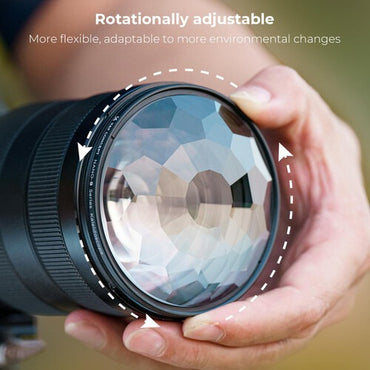 K&F Concept Nano-B Series Kaleidoscope K9 Special Effects Optical Glass Filter for Camera Lens with 3pcs Microfiber Cleaning Cloths for Photography - 82mm