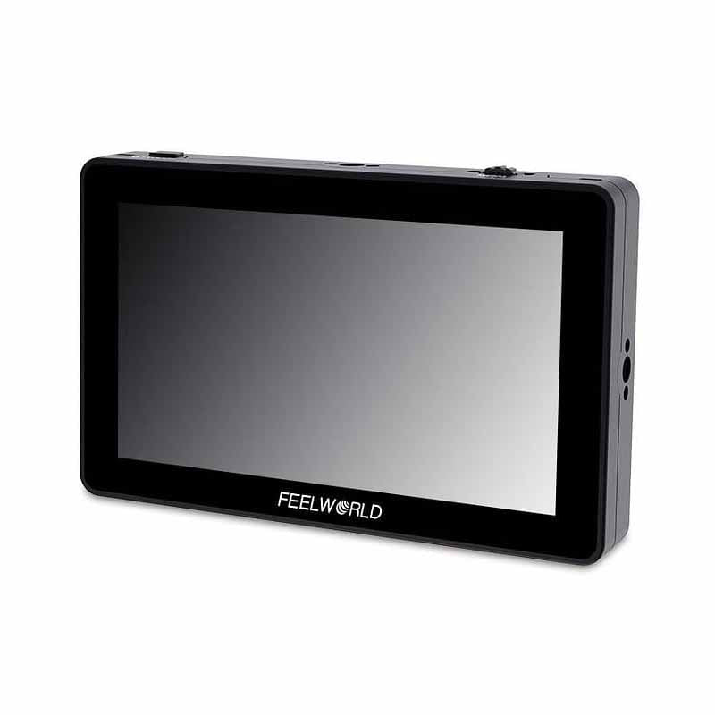 FEELWORLD F6 PLUSX 5.5 Inch Camera Field Monitor 3D-LUT 1600-nit Full-HD IPS LCD Touch Screen Panel Display with 4K UHD HDMI Input & Output Loop, F970 / LP-E6 Battery Plate, Cold Shoe Tilt Arm for DSLR, SLR, Mirrorless Camera