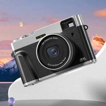 SONGDIAN DC202L 48MP Vintage Digital Camera 4K UHD Retro Style w/ Optical Viewfinder, AF Autofocus, 16x Zoom, Built-in Flash, Hot Shoe Mount, 2.8" IPS LCD Display, 3.5mm / USB Type-C / MINI HDMI Ports for Point & Shoot Photography | Brown, Black