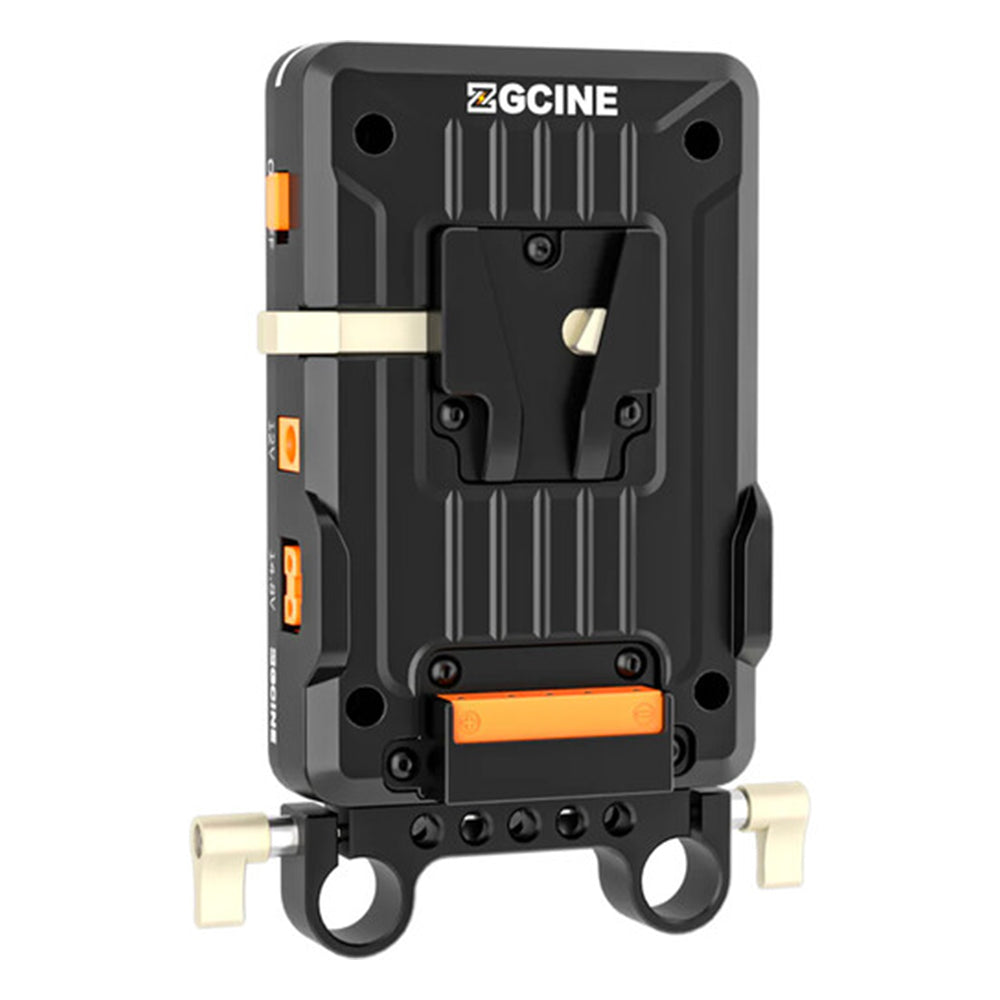 ZGCINE VM-VP1 KIT 1 | KIT 3 Series V-Mount Battery Plate with Adjustable Arm and 15mm LWS Rod Bracket, 20V, USB-C PD, USB-A QC, DC, D-Tap, BP Output, 1/4"-20 Mount Threads, LED Battery Status Indicator for Photography & Videography Devices