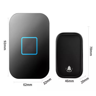 DAYTECH DB09 Self-Powered Smart Wireless Doorbell Plug and Play AC 110V-220V Water-Resistant 150m Long Range Door Bell Buzzer with Adjustable Volume, 60 Chimes and Tunes for Home Office Indoor and Outdoor Installation (WHITE)