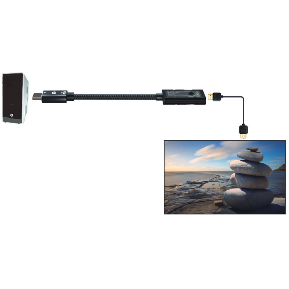 ArgoX HDP03 DisplayPort (DP) to HDMI EDID Emulator – Supports 8K 60Hz, 4K 120Hz, HDR10, Dolby Vision, VRR, Max 48Gbps Bandwidth, 7.1 Channel Audio, Dolby Atmos, DTS:X, with Indicator Light & EDID Switch Button for Stable HDMI Output