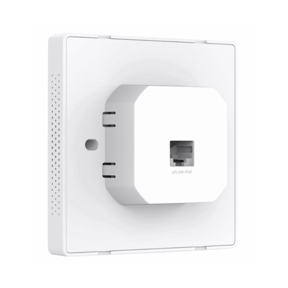 TP-Link AC1200 Wall-Mounted Wireless MU-MIMO Gigabit Dual Band Wall Plate Access Point with 867Mbps at 5GHz, 300Mbps at 2.4GHz, Uplink / Downlink RJ45 Port, PoE / PoE Passthrough, Beamforming, Omada SDN, Load Balance | EAP235 EAP230