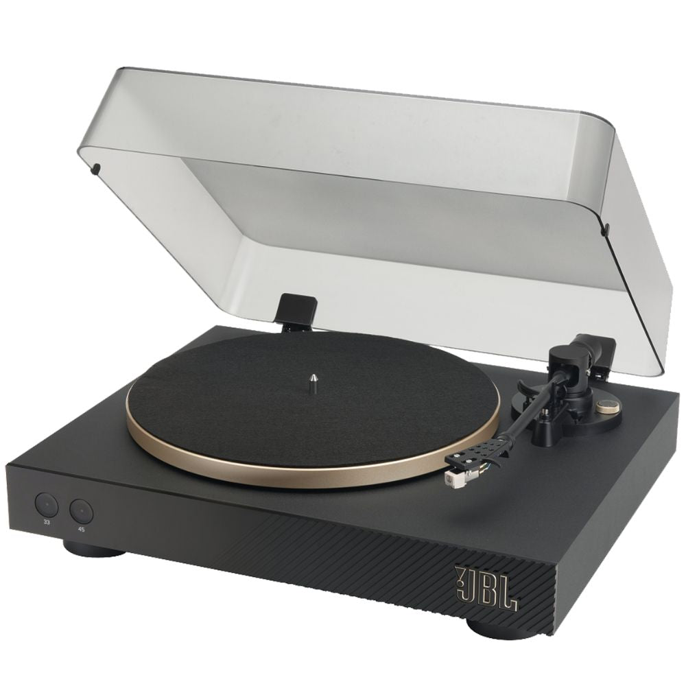 JBL Spinner BT Bluetooth Turntable - Manual Two-Speed Modern-Retro Vinyl Record Player with Removable Headshell for Bluetooth Speakers & Headphones