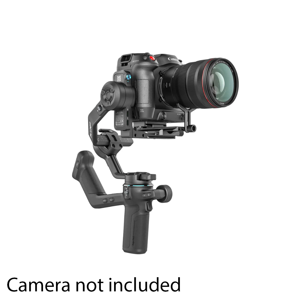FeiyuTech SCORP-C 2 3-Axis Handheld Camera Gimbal Stabilizer with 3.5Kg Max Payload, 14-Hour Battery Life, USB-C, Buckle Design 3-Axis Motor Locks, AI Smart Tracking, OLED Status Indicator, Extended QR Quick Release Plate & 1/4"-20 Threads