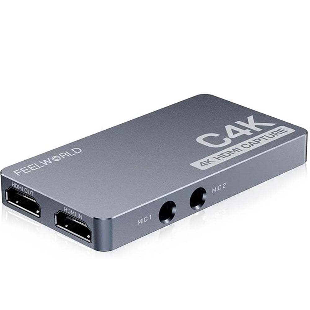FEELWORLD C4K 4K 60Hz Video Capture Card with HDMI Loop-Out with HDR, 240fps High Refresh Rate, (VRR) Variable Refresh Rate, USB 3.0 Plug & Play for Live Streaming, Gaming, OBS Studio, Potplayer