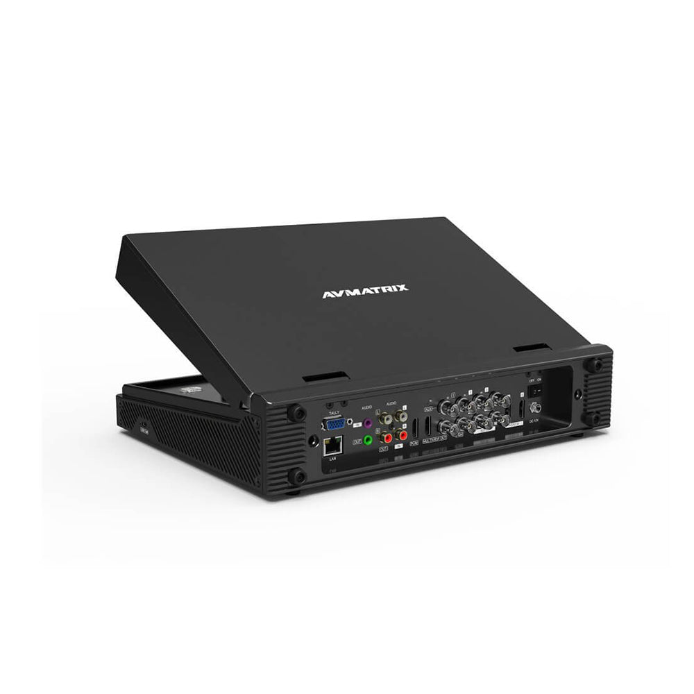 AVMATRIX PVS0613U Portable 6-Channel SDI/HDMI Multi format Streaming Switcher with 13.3" Display Monitor IPS FHD 1080p 60Hz Multiviewer for Video Livestreaming, Virtual Studio, Concert and Live Sports