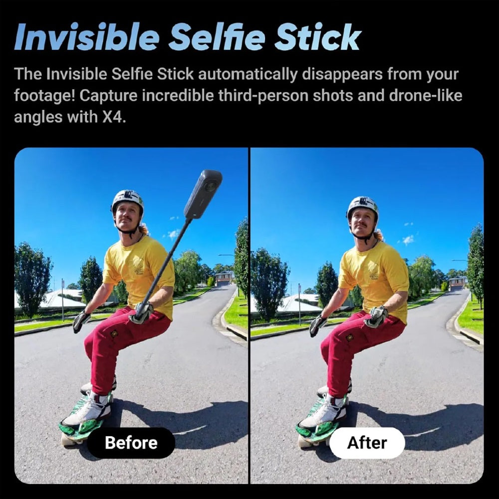 Insta360 X5 | X4 8K UHD 360° Action Camera with 72MP Photos, Active HDR, Dual Sensors, FlowState Image Stabilization, AI-Powered Reframing Tool, Horizon Lock & Invisible Selfie Stick Effect for Content Creation and Videographers