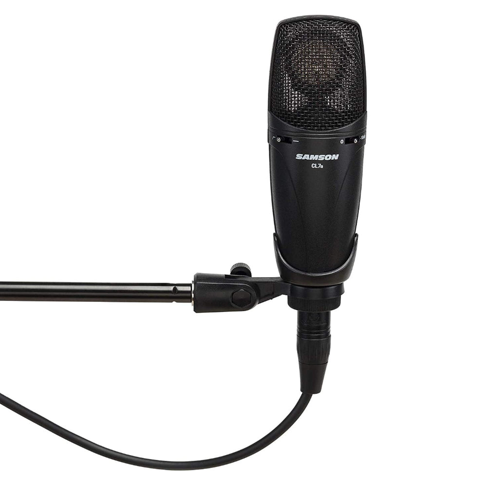 Samson CL8A CL7A Multi-Pattern Condenser Microphone with Swivel Mount for Home & Professiol Studios, Live Vocals, Podcasts, Recordings, Acoustics w/ 20Hz to 20kHz Frequency Response, 48V Phantom Power & Gold-Plated 3-Pin XLR Connector