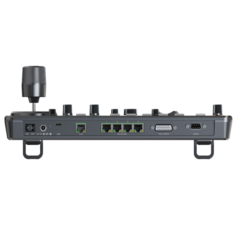 AVMatrix PKC4000-NDI IP Serial PTZ Camera Joystick Controller 5" Touchscreen Display, IP / 4S-422 / RS-485 / RS-232 Controls, Max 100 Camera Input and 255 Presets, Track Record + Playback, VISCA VISCA-IP ONVIF PELCO P&D Protocols