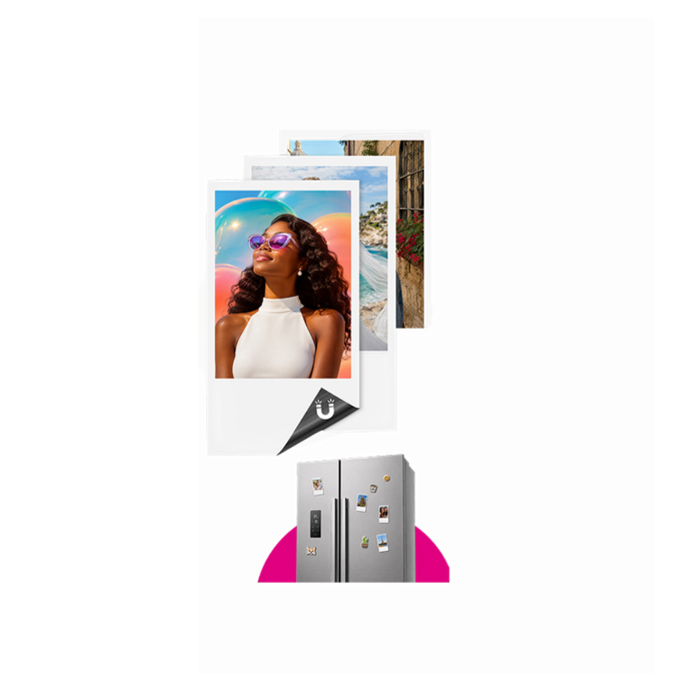 NELKO 20 Sheets 2x3" Magnetic Photo Paper for PP03 / FLOW Inkjet Printer with Glossy and Vibrant Finish