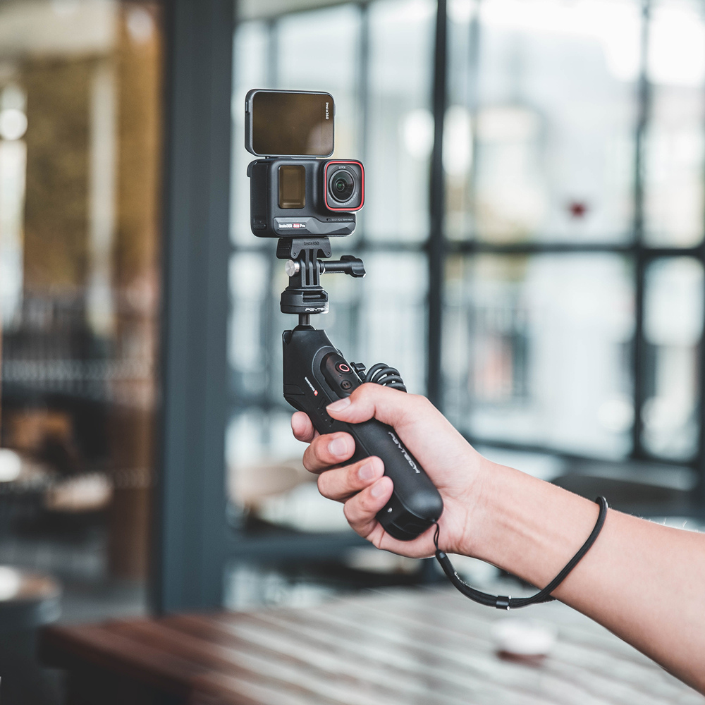 PGYTECH CapLock MantisPod Power Tripod Grip for Insta360 and GoPro Action Cameras with 5000mAh Battery, USB Type-C Charging Cable, Wireless Remote Controller, Quick Release Clamp, and 1/4" Mount Adapter | P-GM-149 / P-GM-150