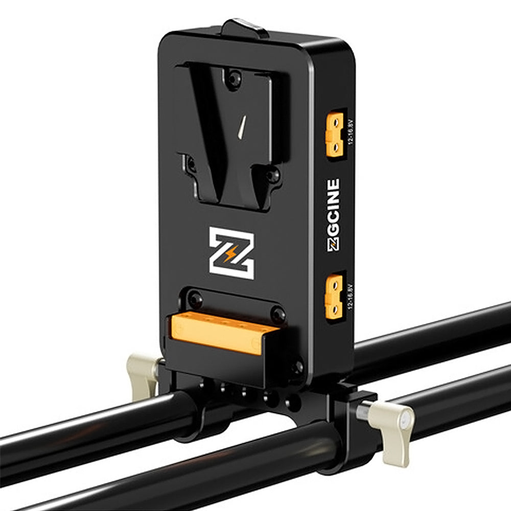 ZGCINE VM-VP3 V-Mount Battery Plate with 3 D-Tap, USB-C PD Output, 15mm LWS Rod Clamp, 1/4"-20 Mount Threads, Multi-Accessory Power Hub for Mobile Phones, Cameras, LED Lights, Monitors, Electric Slide Rails & Video Equipment