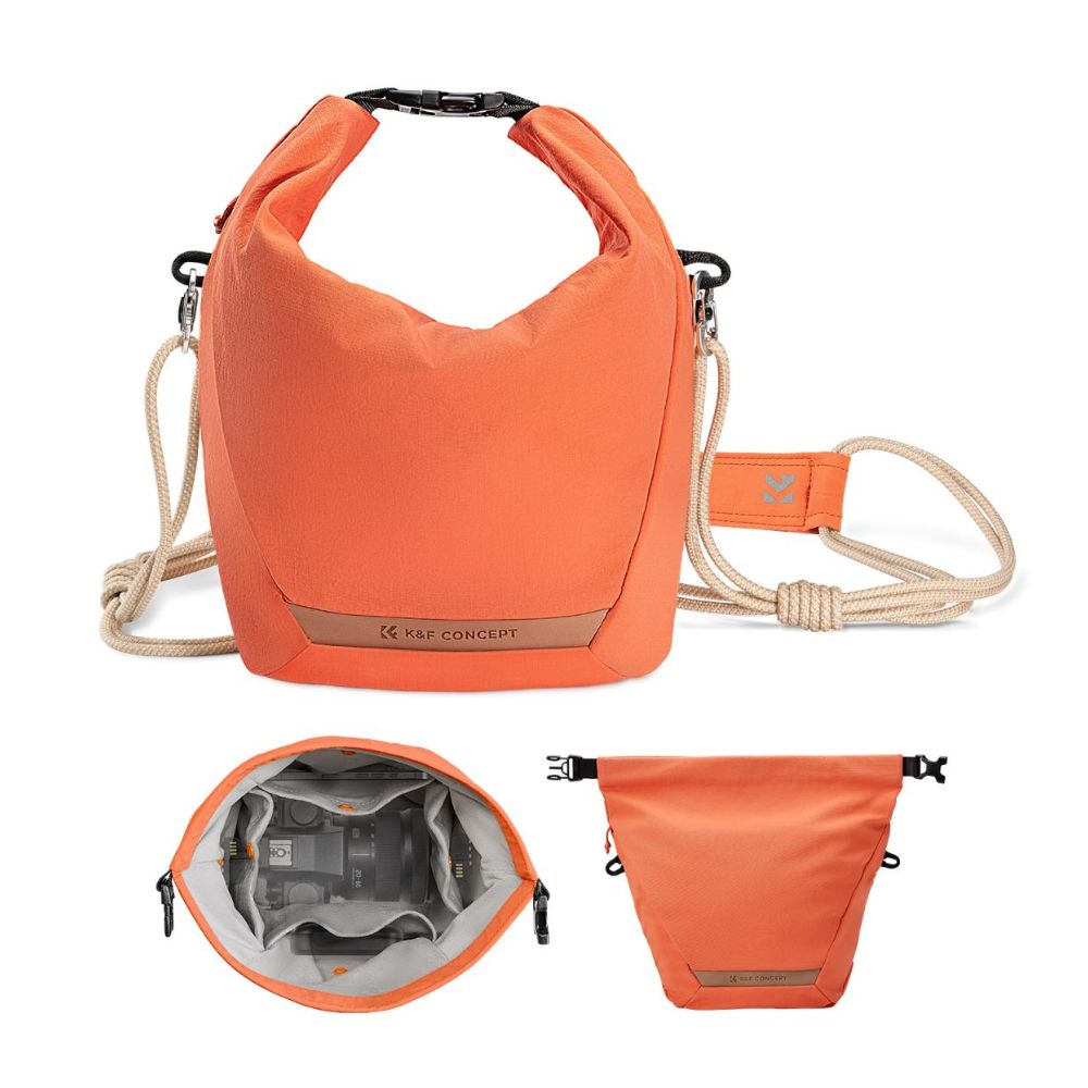 K&F Concept Urban Wander 11 5L Camera Shoulder Sling Bag + Detachable Camera Strap with Magnetic Closure, Water Resistant and Accessory Compartments