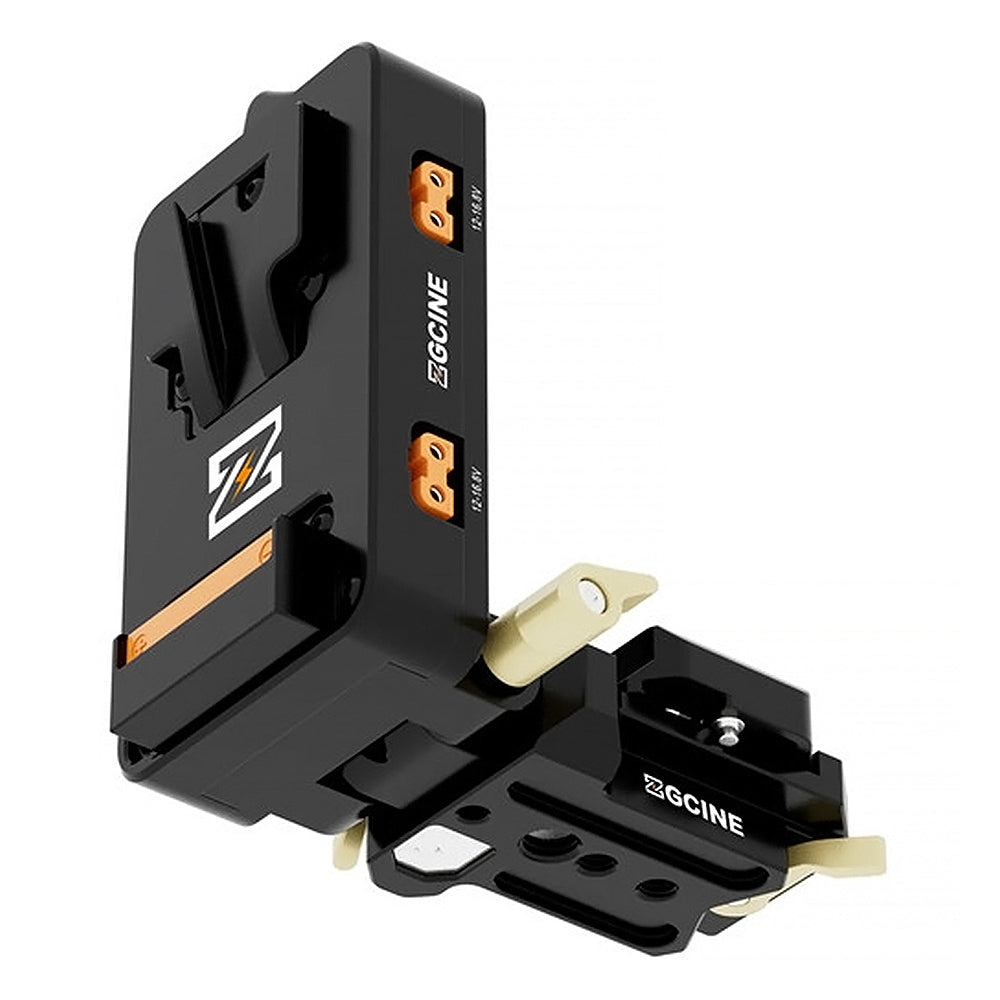 ZGCINE VM-VP4 QR Quick Release V-Mount Battery Plate with USB-C PD 5V–20V Output, 3 D-Tap 14.8V Outputs, Arca-Swiss Quick Release, 90 Degrees Tiltable & Foldable Design, Tripod Compatible, Power Plate for DSLR & Mirrorless Cameras, Filmmaking