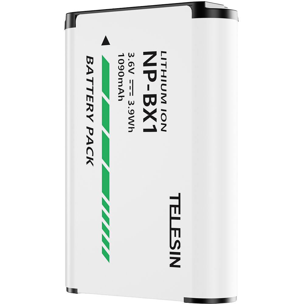 TELESIN NP-BX1 (2-Pack) 1090mAh Rechargeable Battery and Triple Bay Charger for Select Sony Cameras