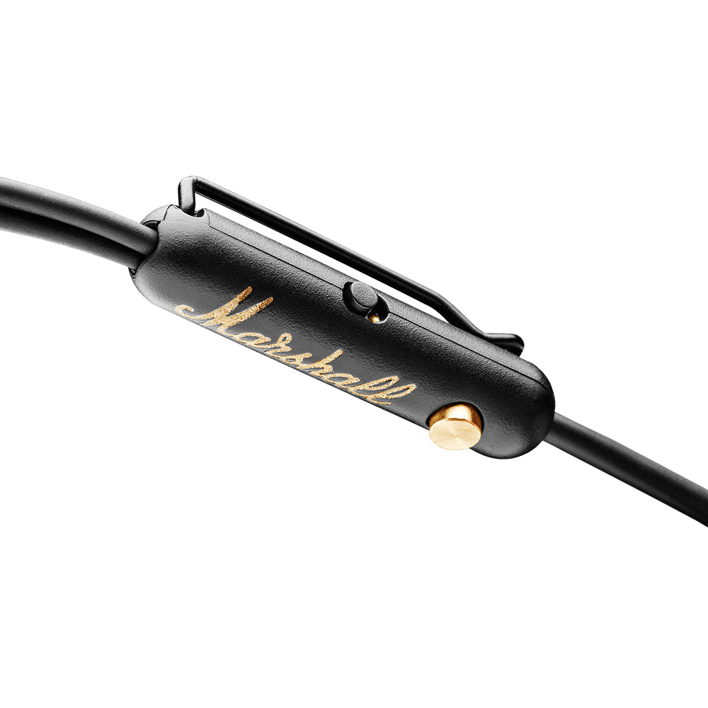 Marshall Mode / EQ In-Ear 3.5mm Wired Headphone Earphones and Interchangeable Sleeves (Black Gold)