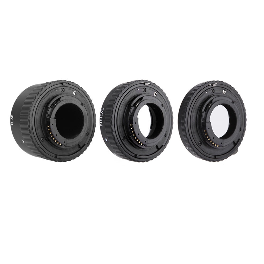 Meike MK-N-AF1-BL Electronic Mount Auto Focus Macro Extension Tube Set Ring for Nikon DSLR 36mm 20mm 12mm