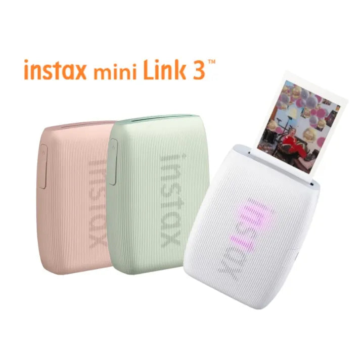 FUJIFILM Instax Mini Link 3 Smartphone Printer with 3D AR Effects, Remote Live View, Collage Mode, Easy Sharing, In-App Stickers & Frames, Tilt-to-Zoom, and iOS & Android Support