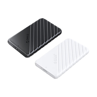 ORICO 2pcs 2.5" SATA 3.0 HDD / SSD Exterl Enclosure USB 3.0 Micro-B with Max 5Gbps Transfer Rate, 6TB Memory Storage Capacity, 10 Mins Auto Sleep Mode for Windows Mac Linux | 25PW1-U3 - Black and White