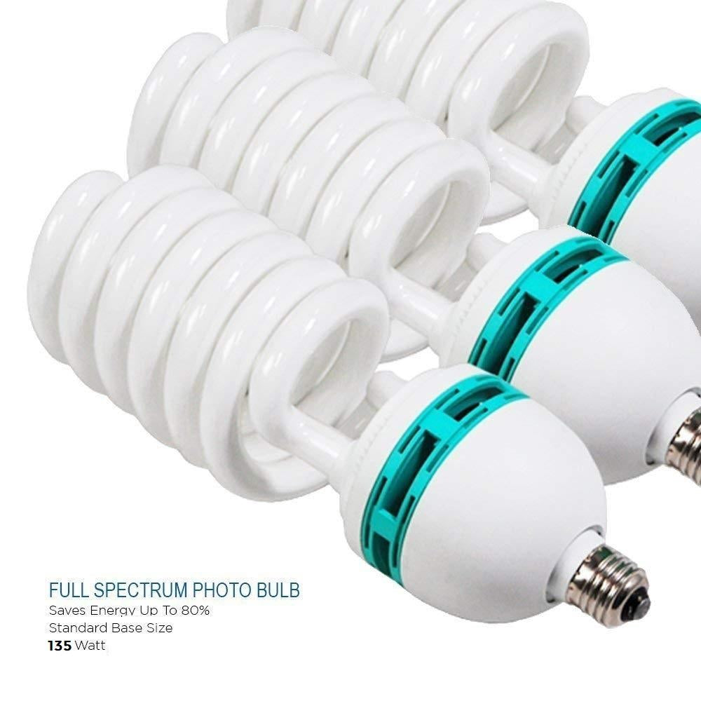 Pxel AA-B135 Photo Studio Photography 135w Watt 5500k Day Light Fluorescent Full Spectrum Bulb E27 Base CFL